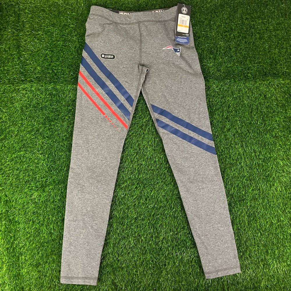 Under Armour NFL New England Patriots Women's HeatGear Ankle Leggings SZ. S - Picture 2 of 15